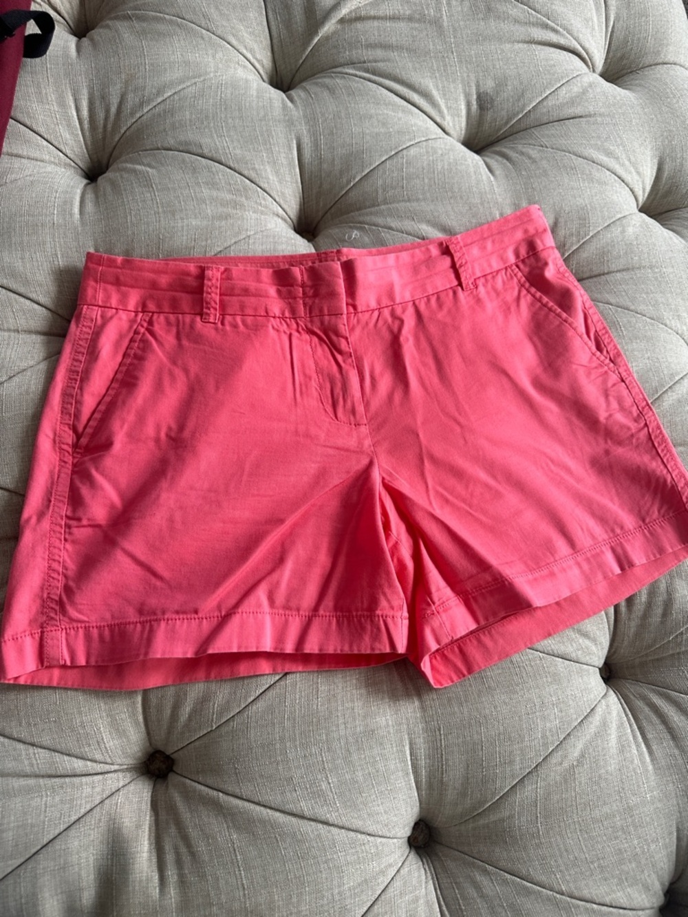 J. Crew Coral Pink Cotton Blend Bermuda Shorts